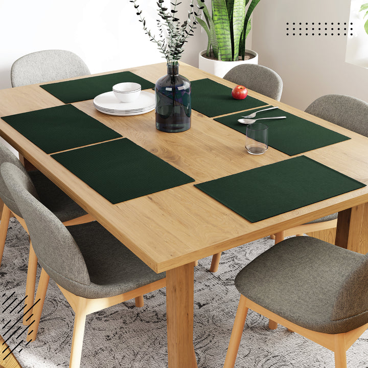 Cotton Dark Green Placemat (Pack of 6)