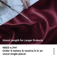 Satin Polyester Silk Dark Wine Fabric