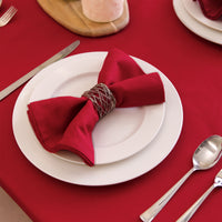Cotton Deep Red Table Napkins (Pack of 12)