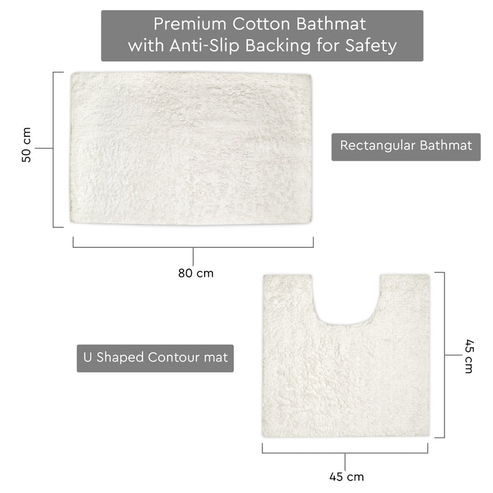 Cotton Cream Bathmat (Pack of 2)