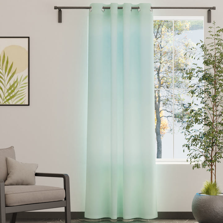Canvas Mint Green Curtain (Pack of 1)