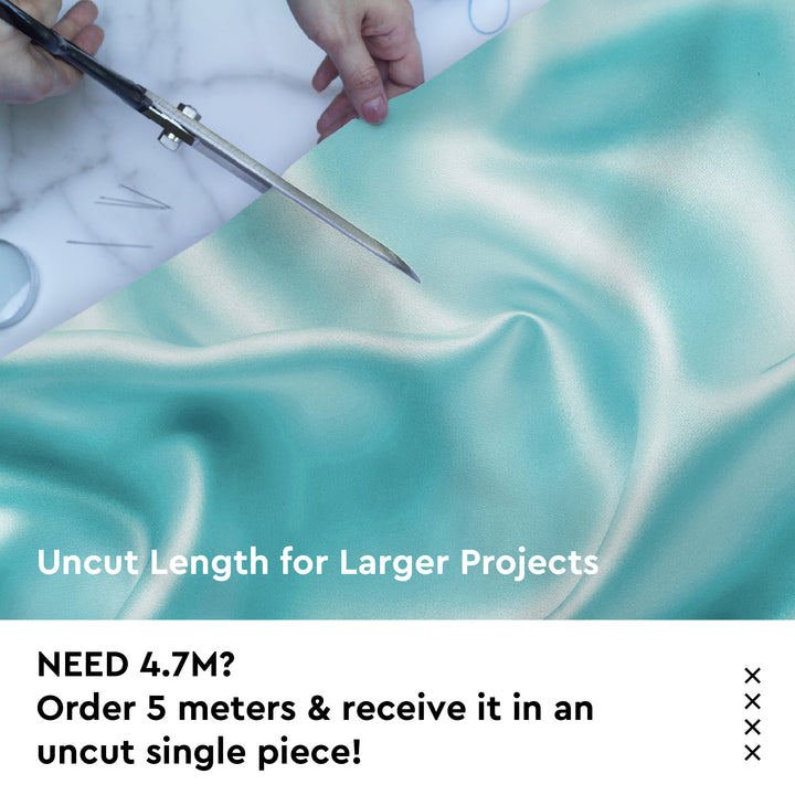 Satin Polyester Silk Turquoise Fabric