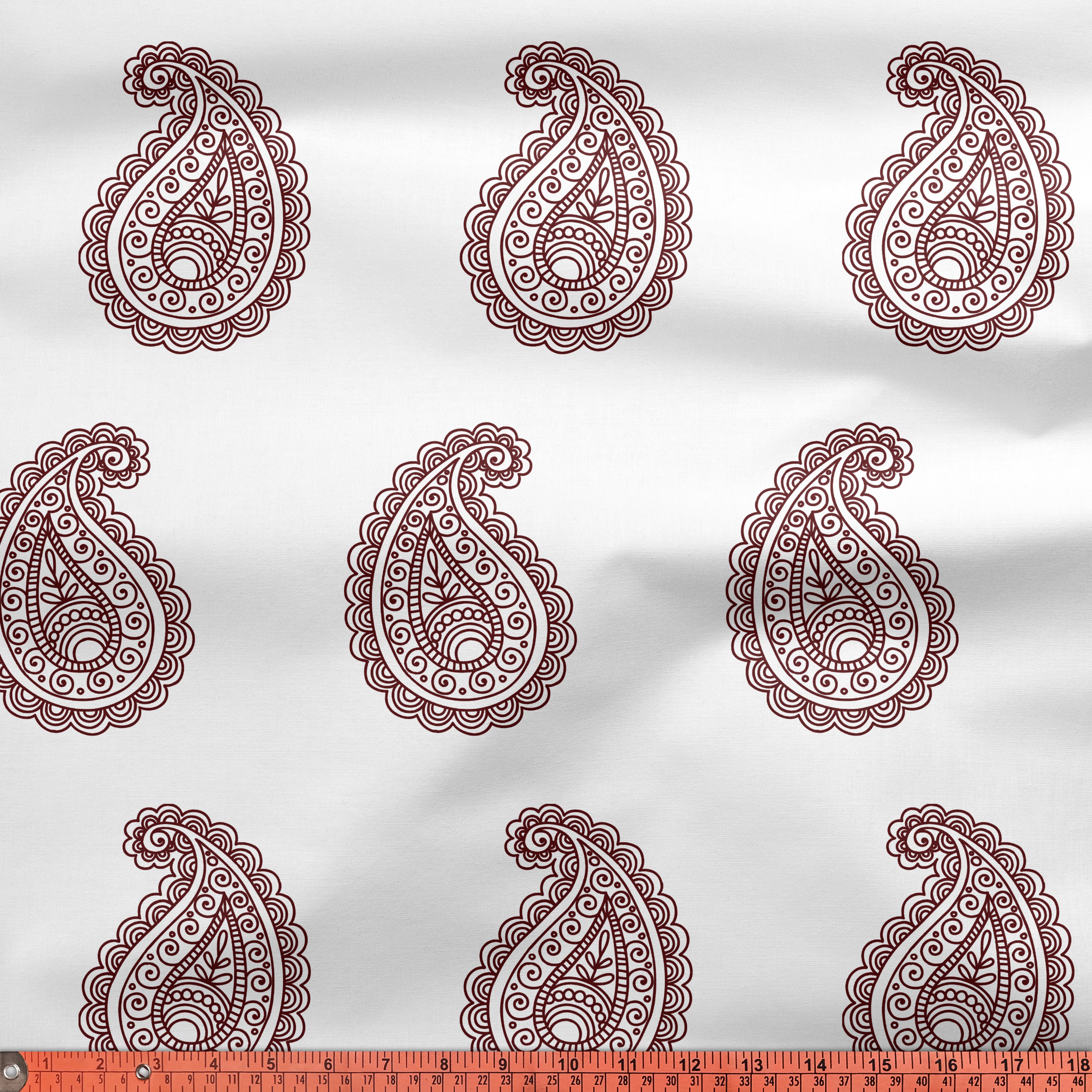 Printed Satin Fabric by Meter | Wide - 58 Inch Width (147 cm) | Soft Polyester Cloth for Curtains, Cushion Covers, Dresses, Kurtis, Crafts, Craft Sewing & Home Decor