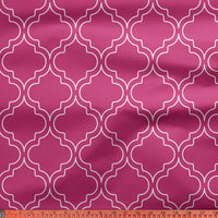 Printed Satin Fabric by Meter | Wide - 58 Inch Width (147 cm) | Soft Polyester Cloth for Curtains, Cushion Covers, Dresses, Kurtis, Crafts, Craft Sewing & Home Decor
