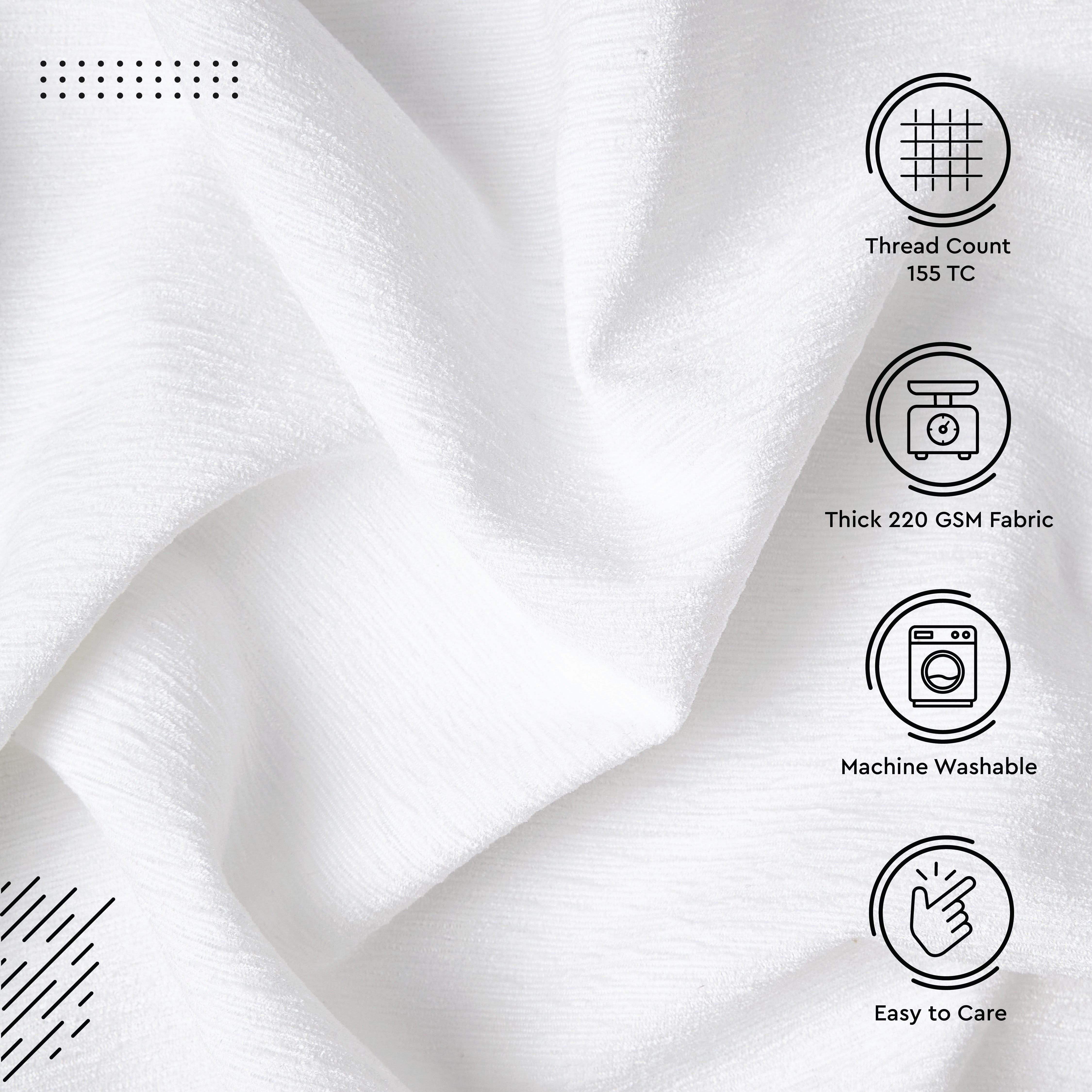 Moshi White Fabric1 Meter