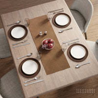 Quilted Velvet Brown Table Runner