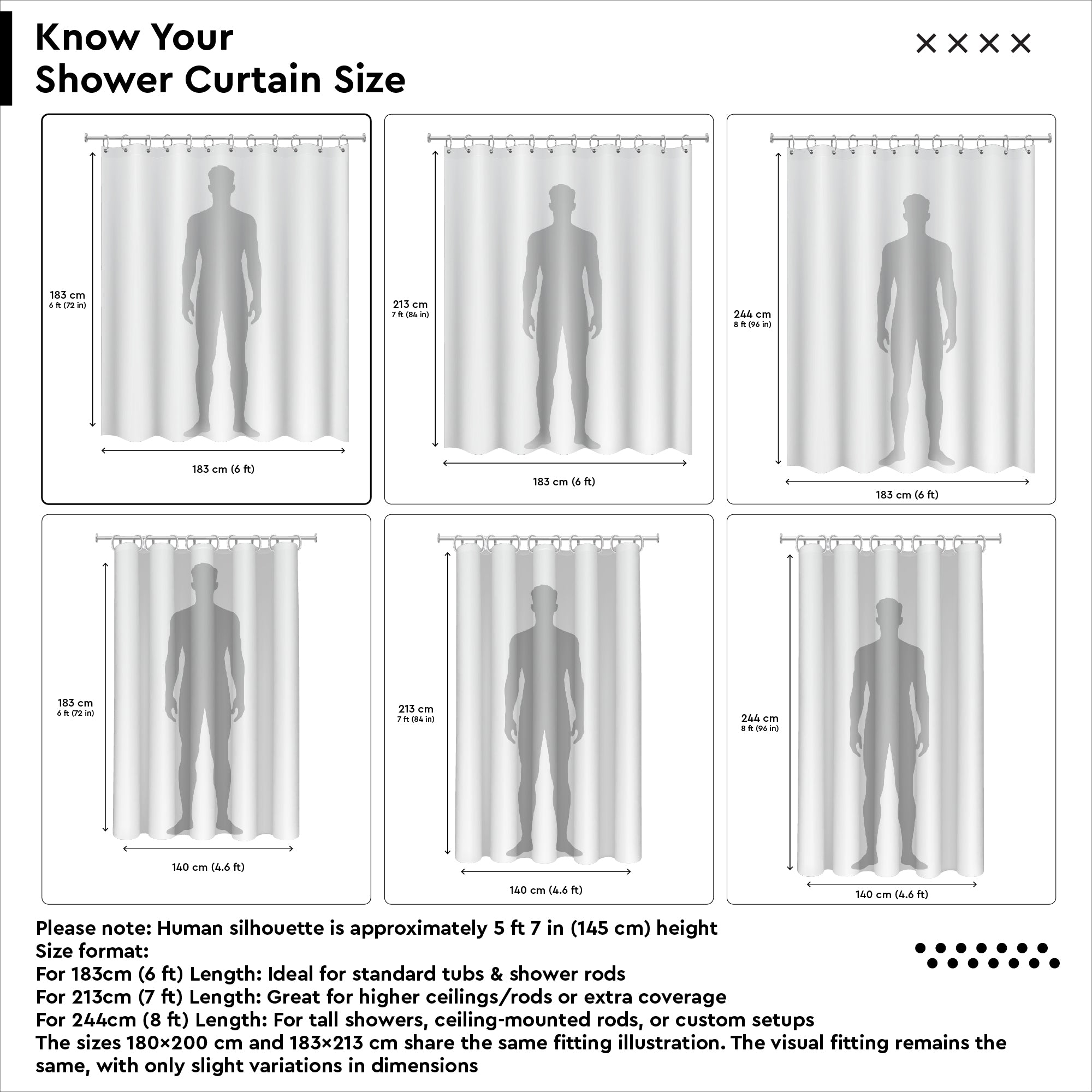 Polyester ZZ White Shower Curtain (Pack of 1)