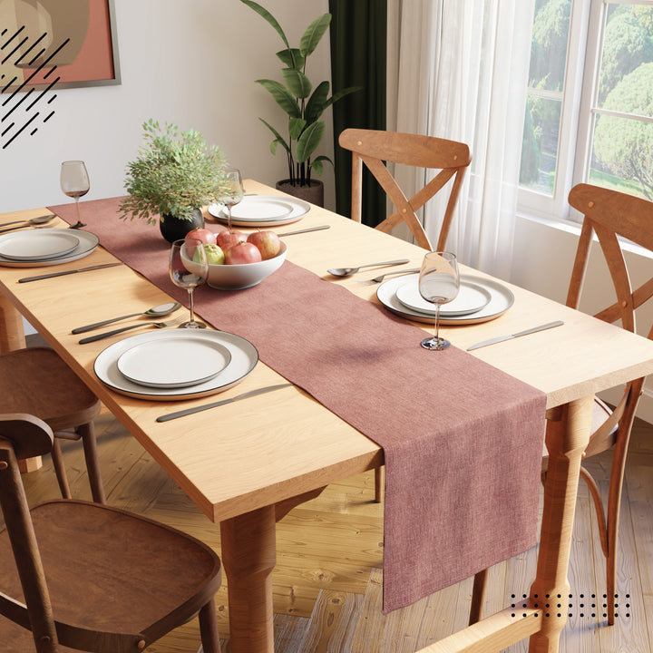 Chenille Buff Table Runner