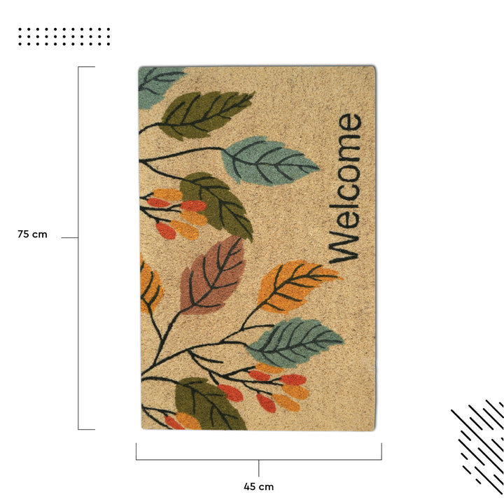 Coir Door Mats for Home Entrance Thick Anti-slip Welcome Doormat with PVC Back | Ideal for Indoor, Outdoor, Patio, Home and Office | Durable and Easy to Clean