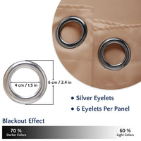 Blackout Beige Curtain (Pack of 2)