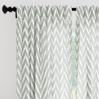 Micro Fire Grey Curtain (Pack of 2)