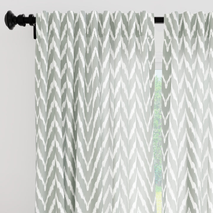 Micro Fire Grey Curtain (Pack of 2)