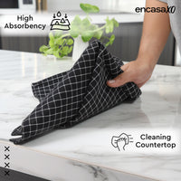 Cotton Butcher Black Kitchen Towel (Pack of 4)