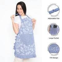Cotton Blue Apron (Pack of 1)