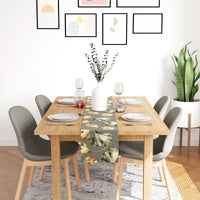 Blackout Polyester Gingko Grey Table Runner (Pack of 1)