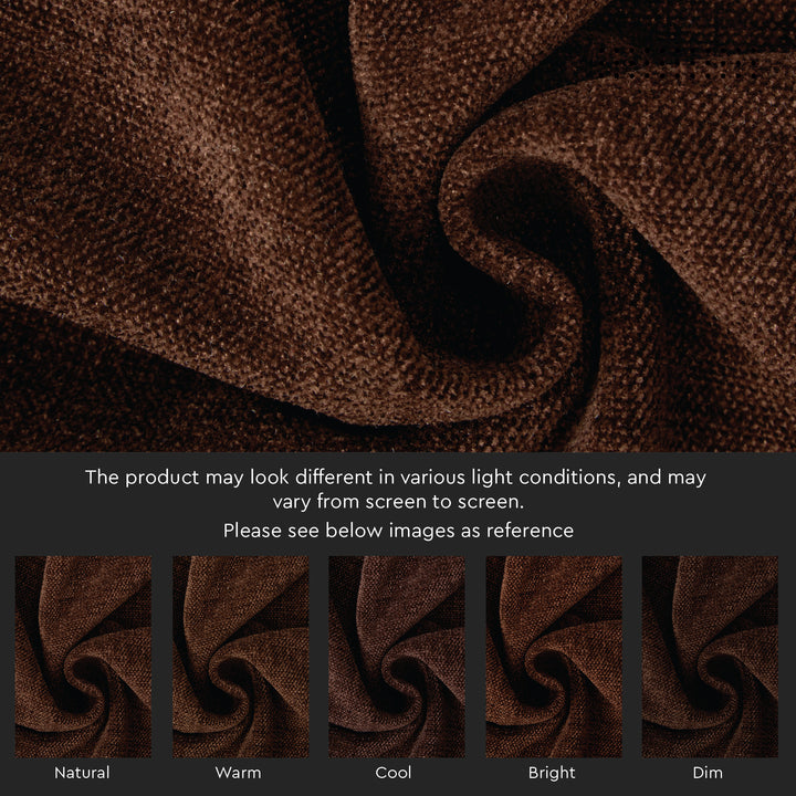 Chenille Solid Chocolate Cushion Cover (Pack of 1)