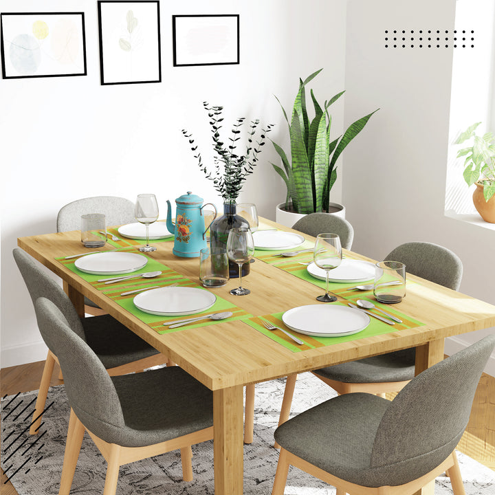 Cotton Ladder Green Placemat (Pack of 6)