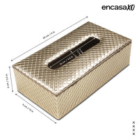 PU Leather Silver + Light Gold Tissue Box (Pack of 2)
