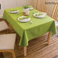 Cotton Lime Green Table Cloth (Pack of 1)