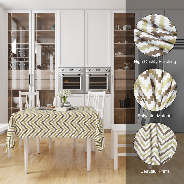 Polyester Chevron Table Cloth (Pack of 1)