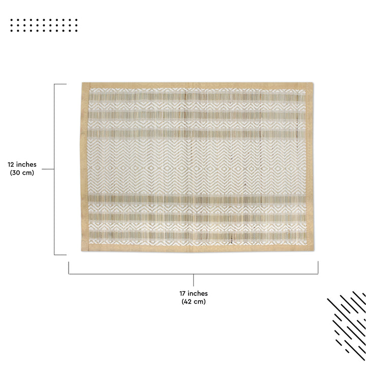 Madur Kathi Beige Placemat (Pack of 4)