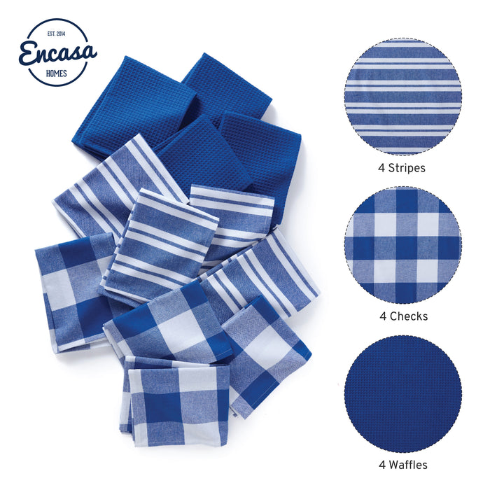 Cotton Blue Kitchen Towel (Pack of 12)