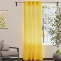 Canvas Sunbeam Yellow Curtain (Pack of 1)