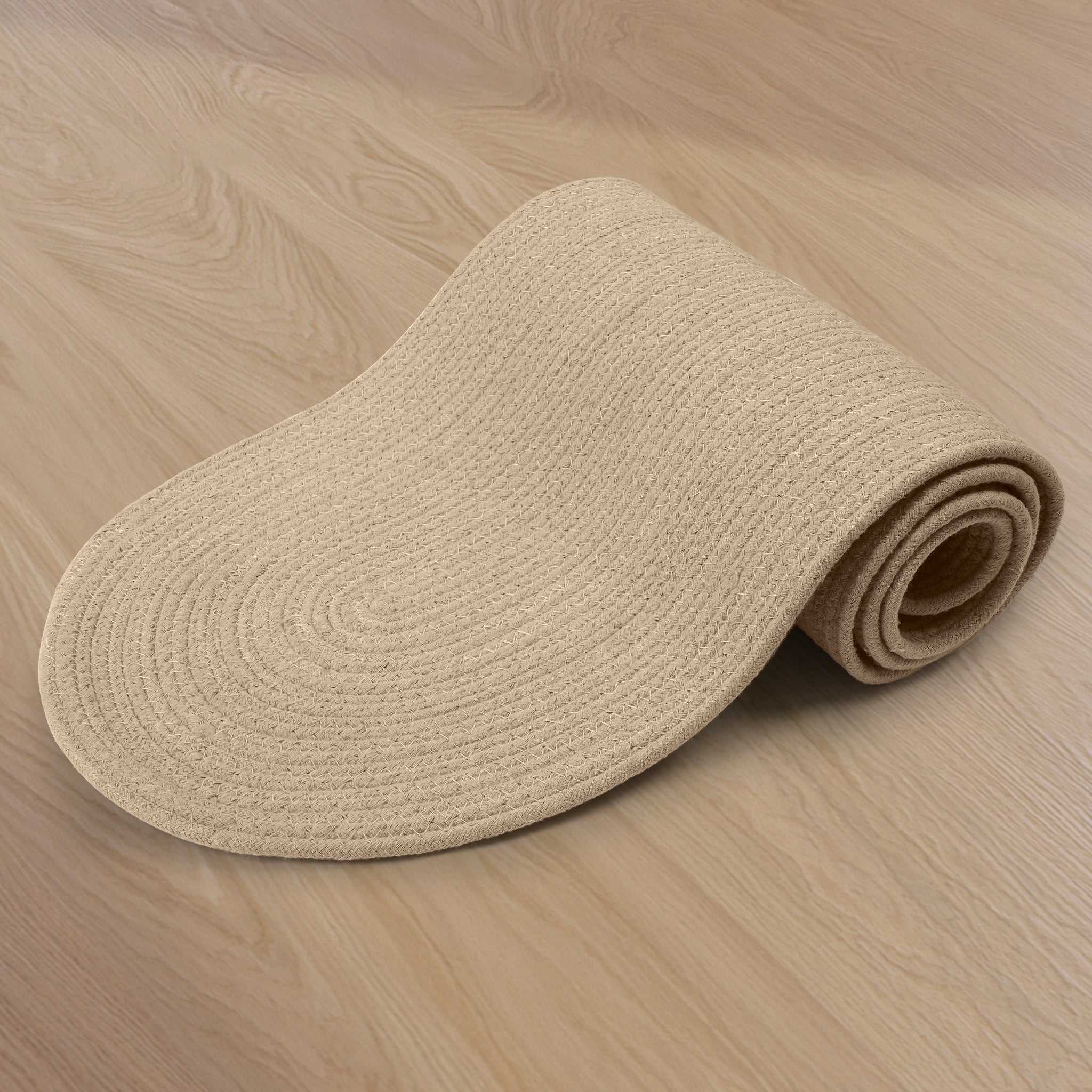 Cotton Beige Table Runner (Pack of 1)