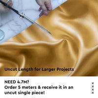 Satin Polyester Silk Gold Fabric