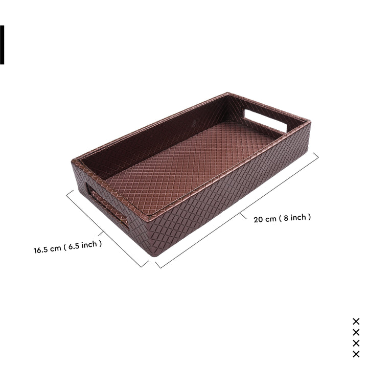 Leather Copper Leather Serving Tray