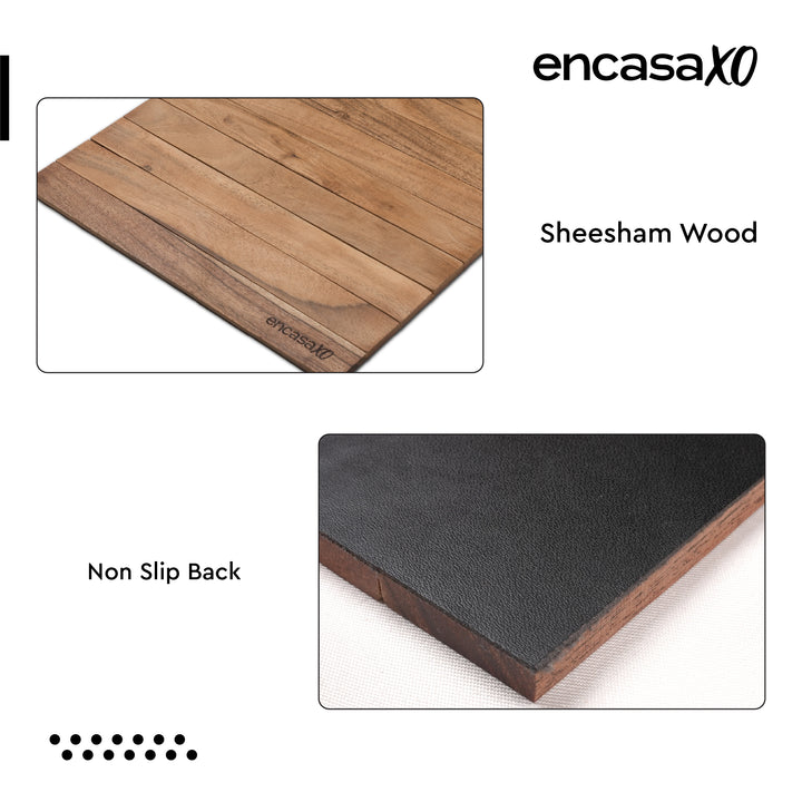 Sheesham Wood Brown Wooden Table Runner (Pack of 1)