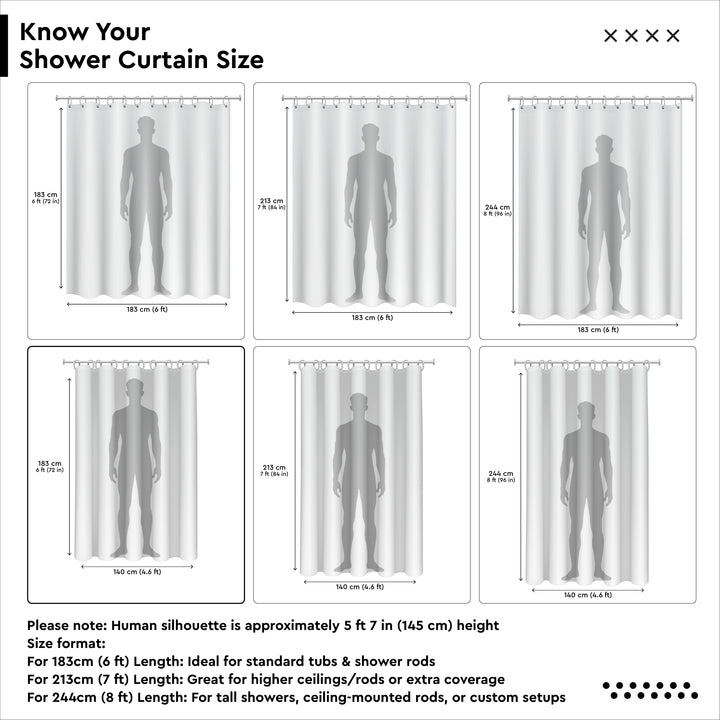 Polyester Squares Shower Curtain (Pack of 1)
