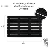 Rubber Shower Mats Heavy Duty Anti-Skid Floor Mats for Door, Bathroom, Kitchen & Home Entrance | PVC Non-Slip Drainage Mat for Wet & Dry Areas