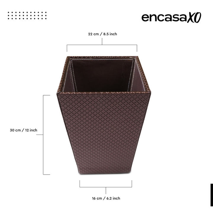 PU-Leather Copper Leather Dustbin