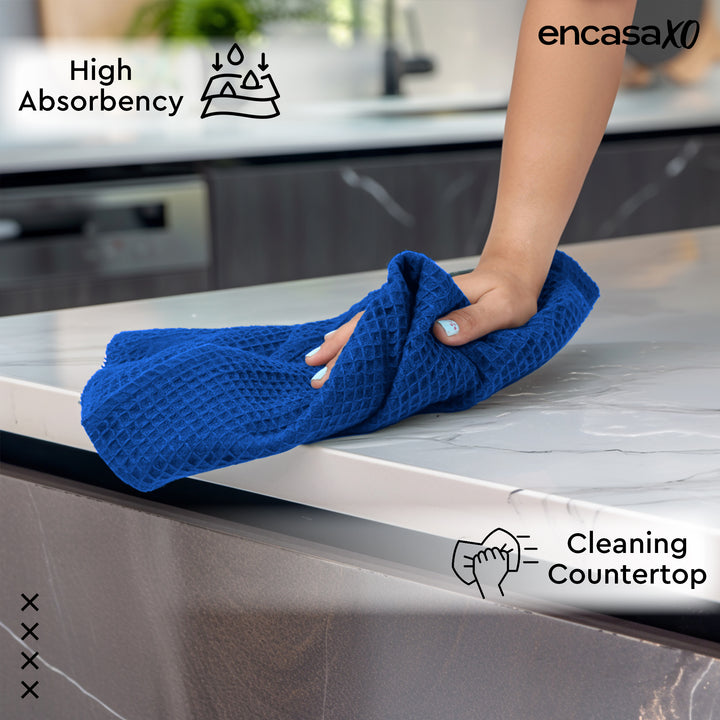 Cotton Blue Kitchen Towel (Pack of 4)