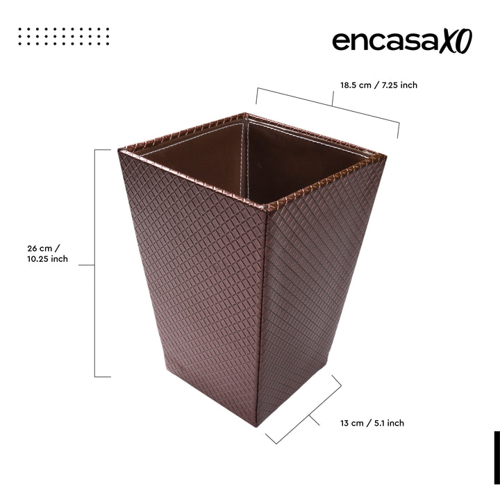 PU-Leather Copper Leather Dustbin