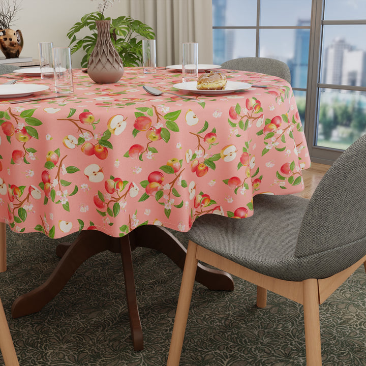 Polyester Apple Table Cloth (Pack of 1)