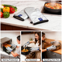 20s Sheeting - Silver Oven Gloves (Pack of 2)