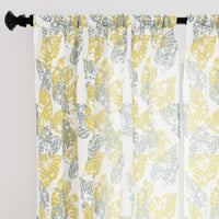 Polyester Dry Leaves Curtain (Pack of 2)