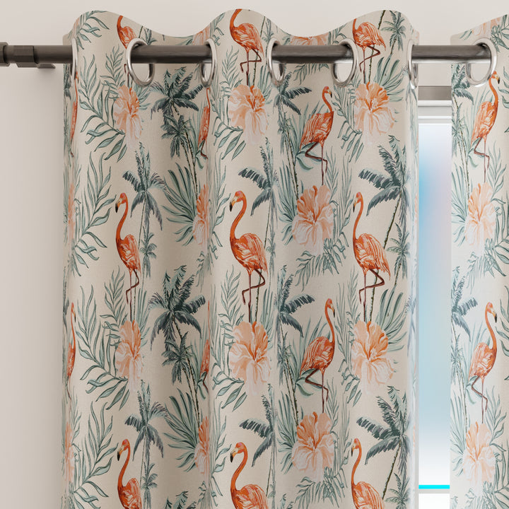 Blackout Flamingo Curtain (Pack of 2)