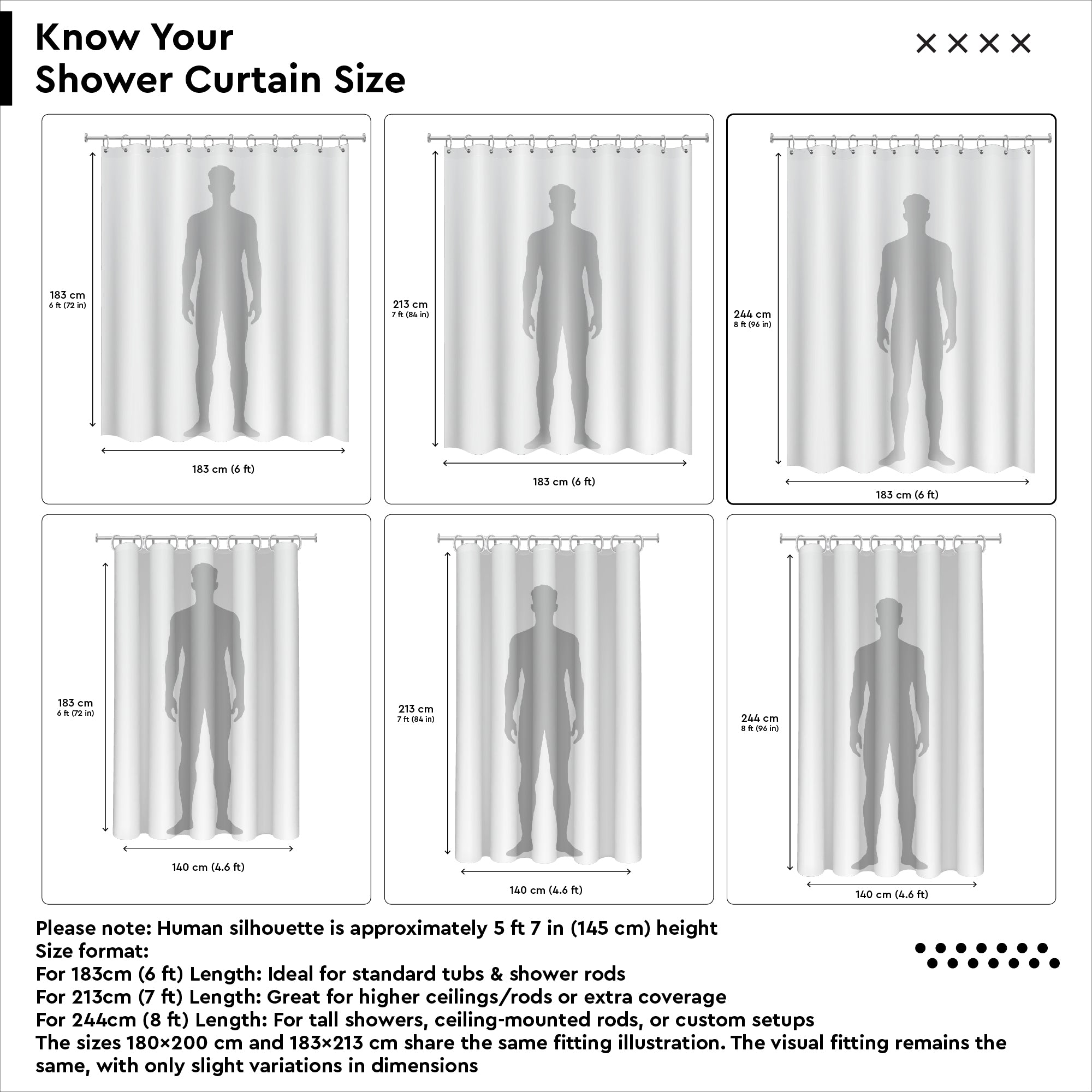 Polyester ZZ Light Blue Shower Curtain (Pack of 1)