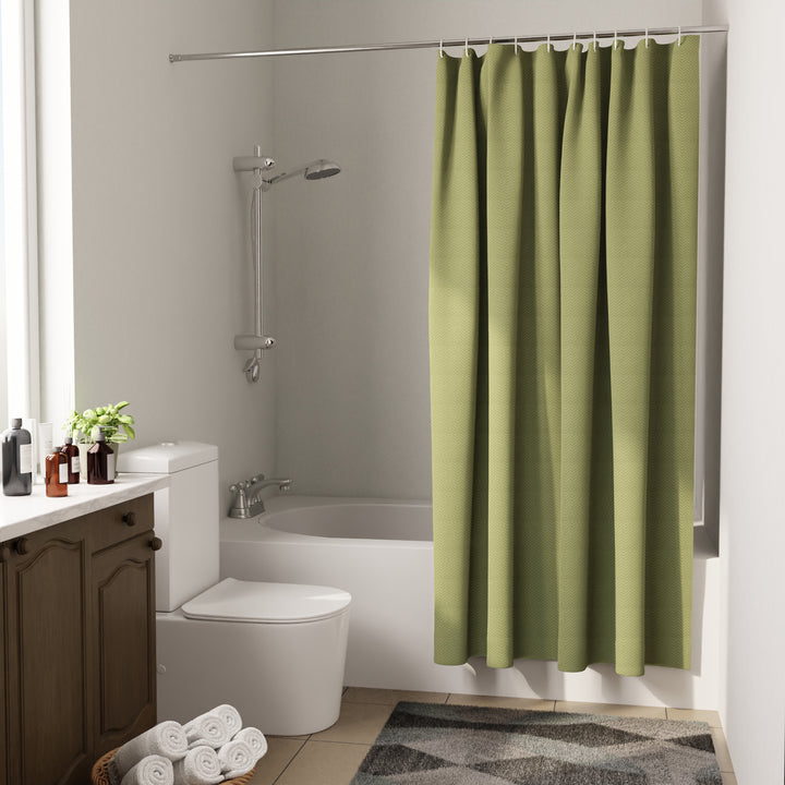 Polyester ZZ Sage Shower Curtain (Pack of 1)