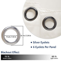 Blackout Off White Curtain (Pack of 2)