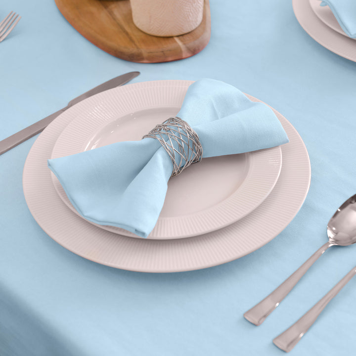 Cotton Ice Blue Table Napkins (Pack of 4)