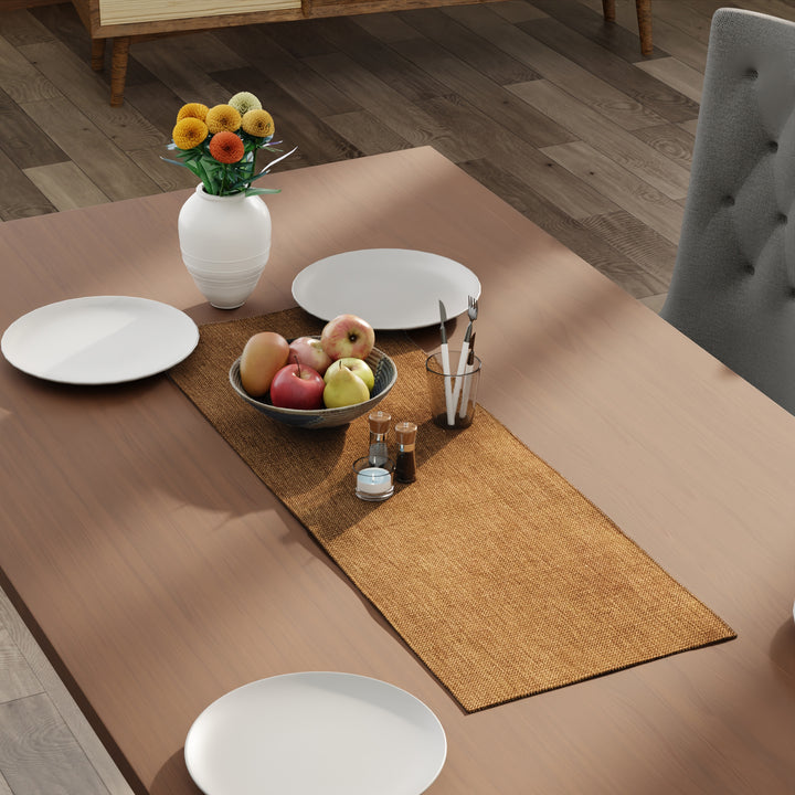 Chenille Mustard Table Runner