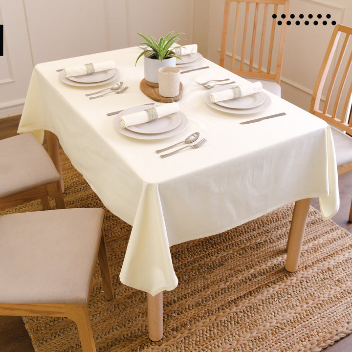 Cotton Natural Table Cloth (Pack of 1)