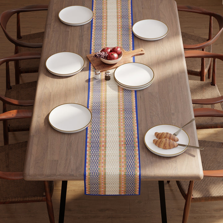 Madur Kathi Blue Table Runner (Pack of 1)