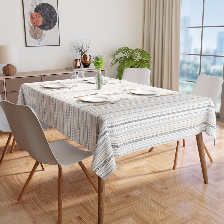 Cotton Aztec Blue Table Cloth (Pack of 1)