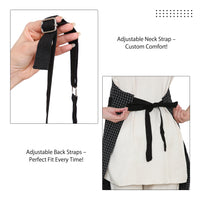 Cotton Butcher Checks Black Apron (Pack of 1)