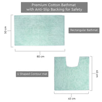 Cotton Mint Bathmat (Pack of 2)